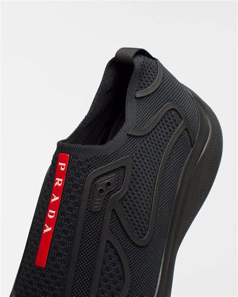 prada knit slip on sneakers|prada slip on sneakers men.